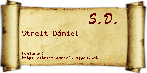 Streit Dániel névjegykártya
